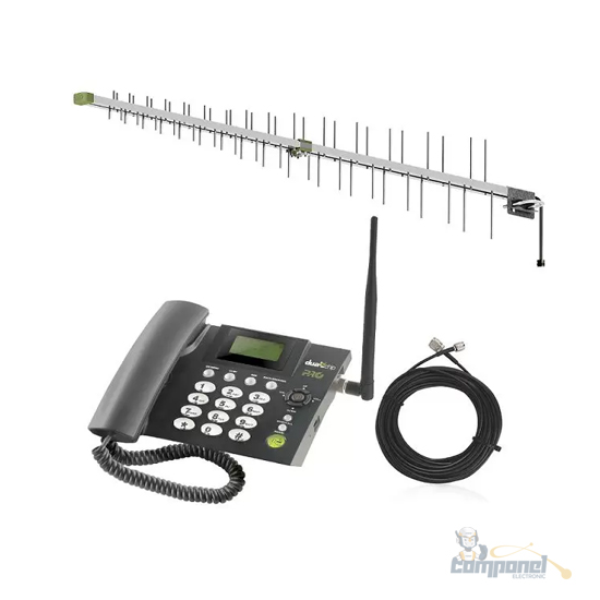 kit Telefone Rural de Mesa Quadri band + dual chip PROKD-6000 - PROELETRONIC